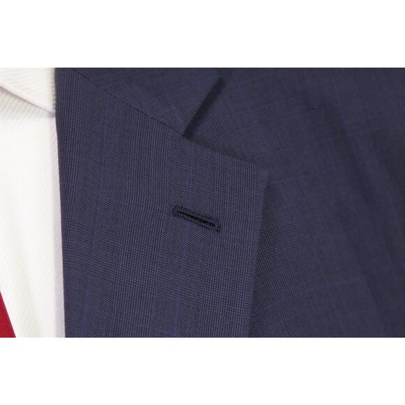 Brooks Brothers Golden Fleece Navy Blue Plaid 2-Btn Wool Suit 45R 44R - Picture 5 of 10